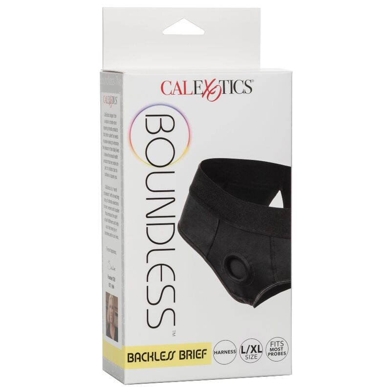 CALEXOTICS - BOUNDLESS HARNESS BRIEF WITH BACK OPENING S/M