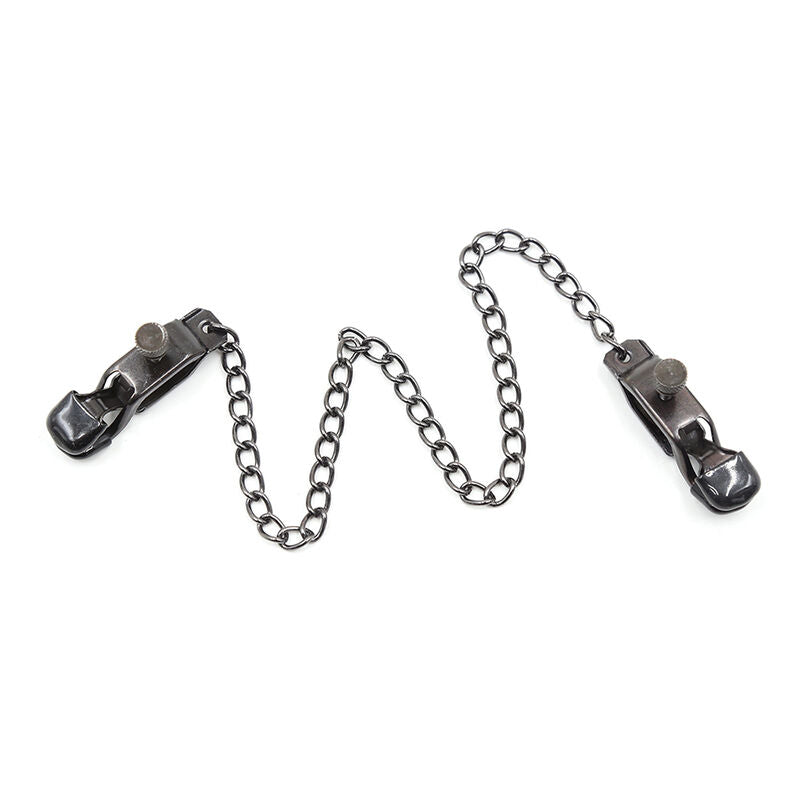 OHMAMA FETISH - METAL CLIPS WITH BLACK CHAIN