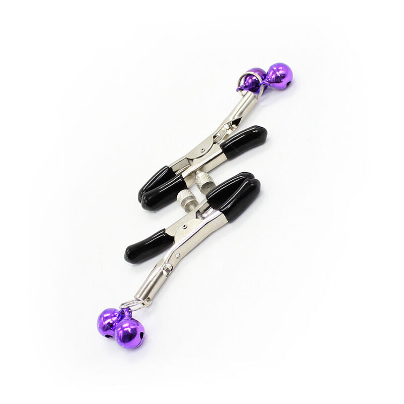 OHMAMA FETISH - LILAC NIPPLE CLAMPS WITH BELL