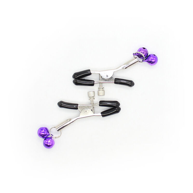 OHMAMA FETISH - LILAC NIPPLE CLAMPS WITH BELL