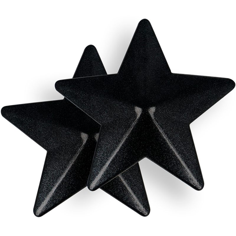 COQUETTE CHIC DESIRE - BLACK STAR METAL NIPPLE COVERS