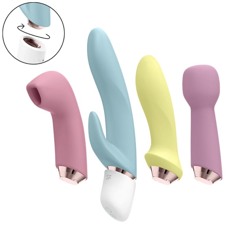 SATISFYER - MARVELOUS FOUR SET VIBRATOR & SUCKER
