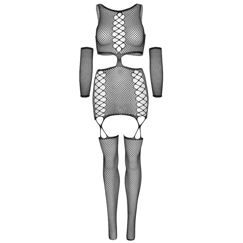 LEG AVENUE - VESTIDO CON LIGUERO Y GUANTES TALLA ÚNICA