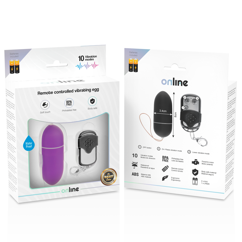 ONLINE - LILAC REMOTE CONTROL VIBRATING EGG L