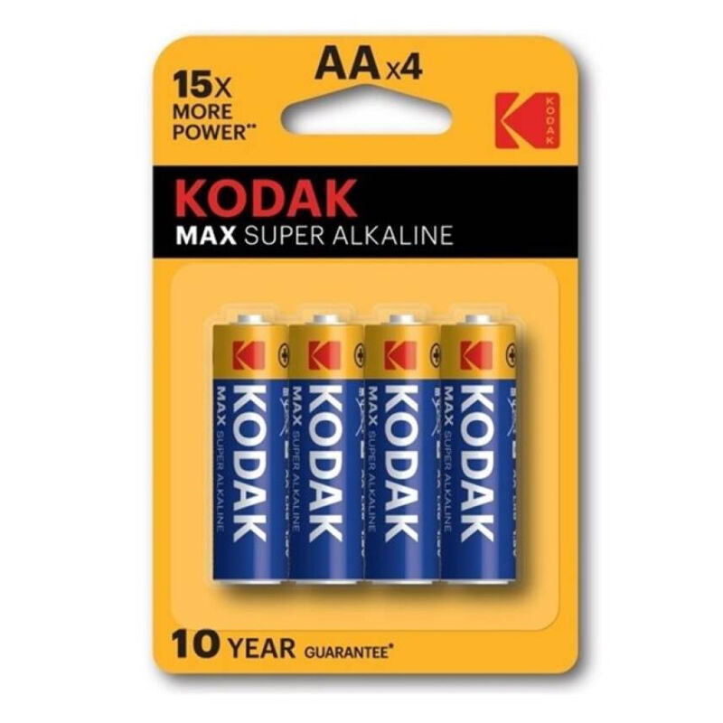 KODAK - MAX SUPER ALKALINE AA BATTERY LR6 BLISTER*4