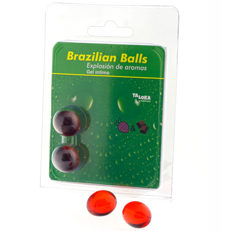 TALOKA - BRAZILIAN BALLS INTIMATE GEL STRAWBERRY & CHOCOLATE 2 BALLS