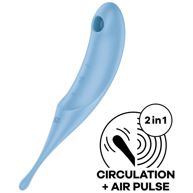 SATISFYER TWIRLING PRO STIMULATOR AND VIBRATOR - RED