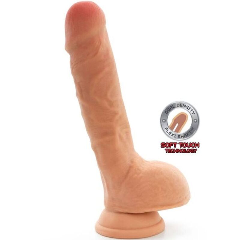 GET REAL - DUAL DENSITY DILDO 25.5 CM WITH NATURAL TESTICLES