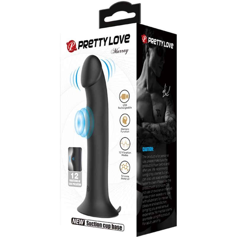 PRETTY LOVE - MURRAY BLACK CLITORIS VIBRATOR AND SUCKER