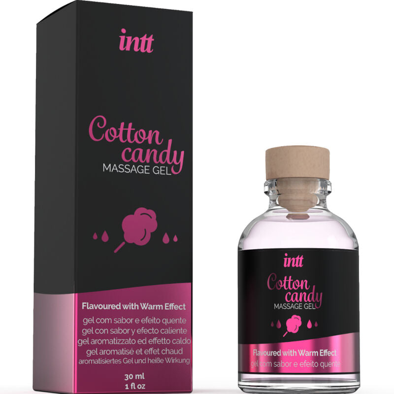 INTT MASSAGE & ORAL SEX - Cotton Candy Flavored Massage Gel with Warming Effect