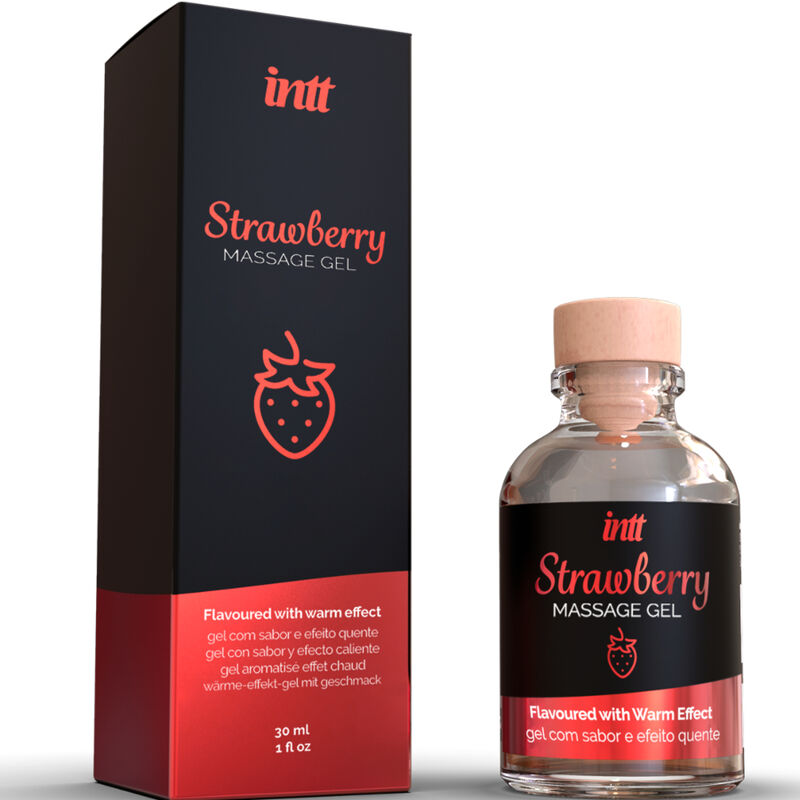 INTT MASSAGE & ORAL SEX - STRAWBERRY FLAVOR MASSAGE GEL WITH WARMING EFFECT