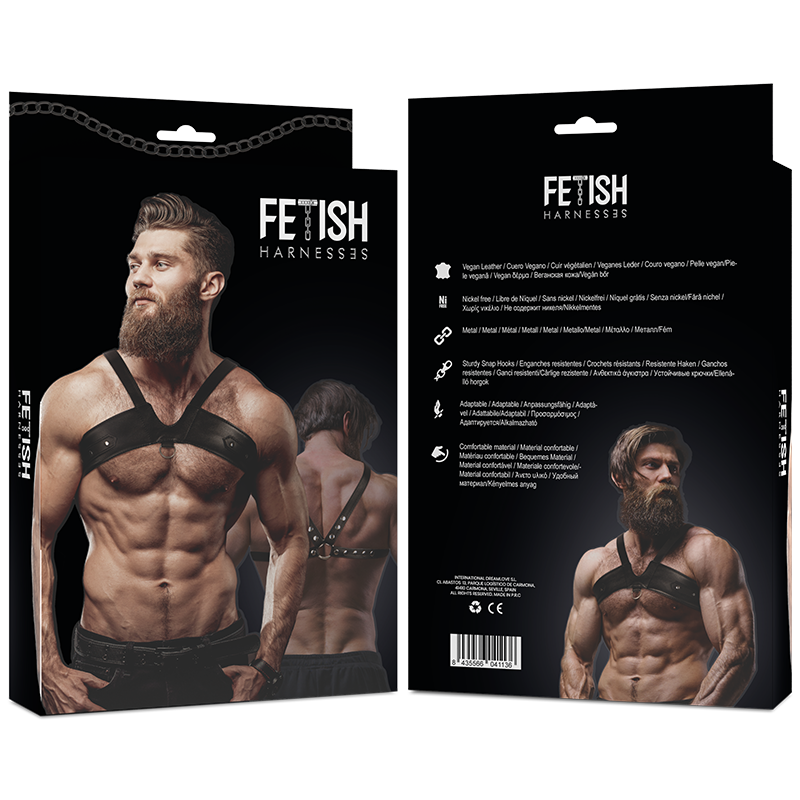 FETISH SUBMISSIVE ATTITUDE - BRIGADE ECO-LEATHER CHEST HARNESS FOR MEN