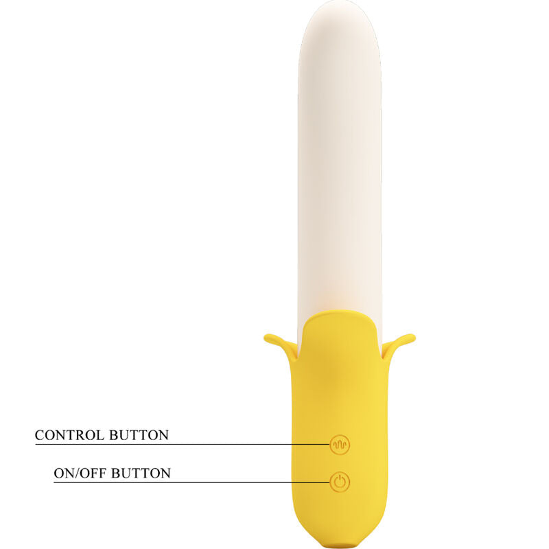 PRETTY LOVE - BANANA GEEK SUPER POWER 7 VIBRATIONS UP & DOWN SILICONE BLACK
