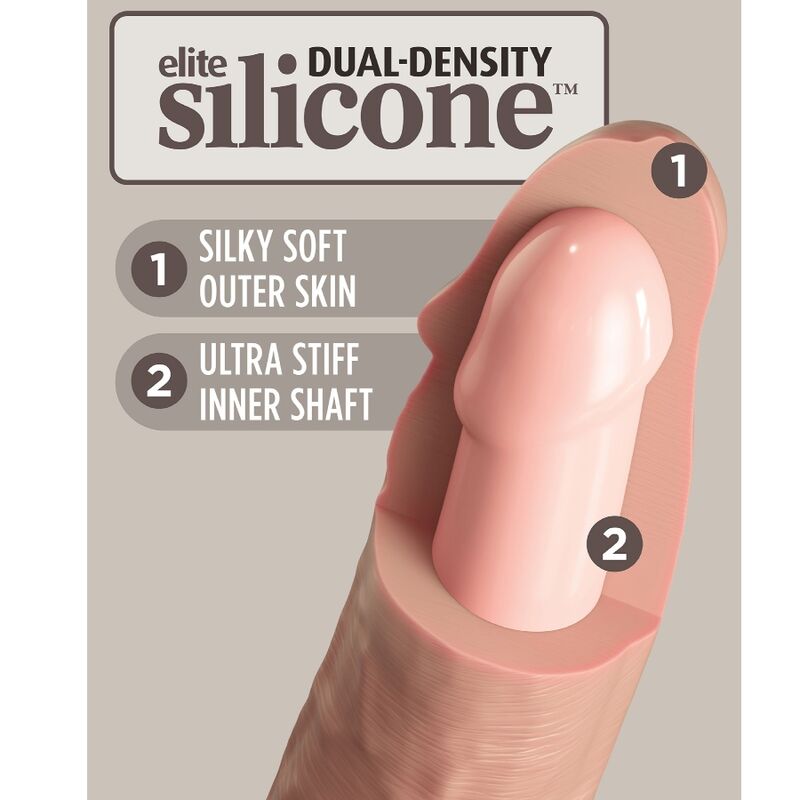 KING COCK - ELITE REALISTIC VIBRATOR & SILICONE DILDO 15.2 CM