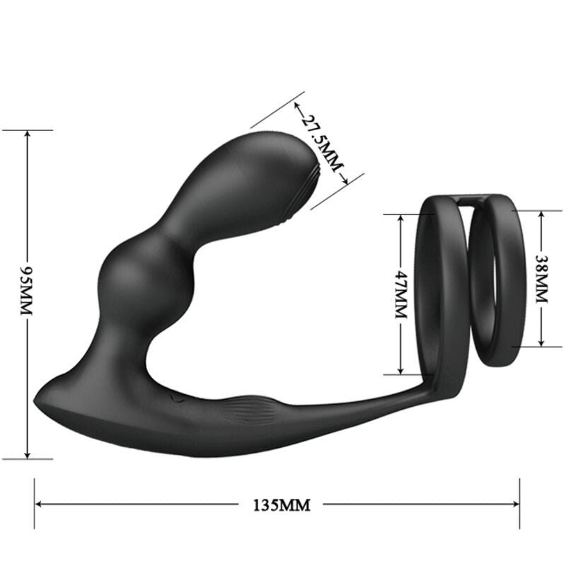 PRETTY LOVE - MARSHALL PENIS RING + VIBRATING ANAL PLUG & REMOTE CONTROL
