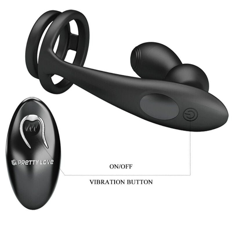 PRETTY LOVE - MARSHALL PENIS RING + VIBRATING ANAL PLUG & REMOTE CONTROL
