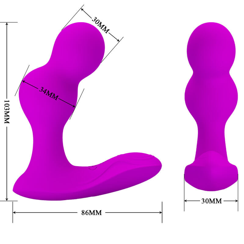 PRETTY LOVE - TERRANCE VIBRATING ANAL MASSAGER WITH REMOTE CONTROL