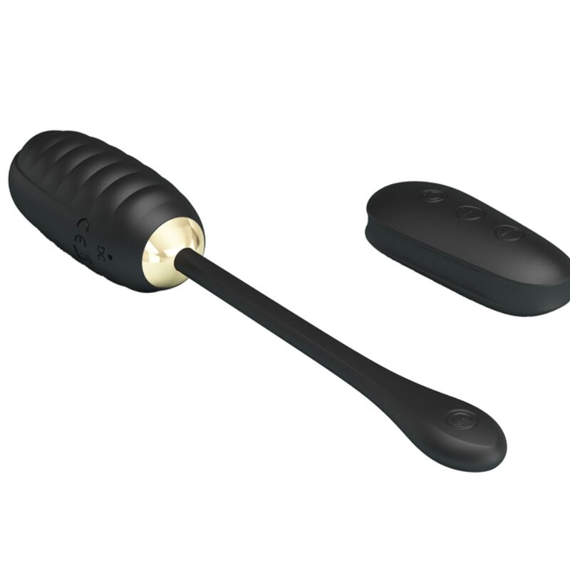 PRETTY LOVE - DOREEN LUXURY VIBRATING EGG RECHARGEABLE BLACK REMOTE CONTROL