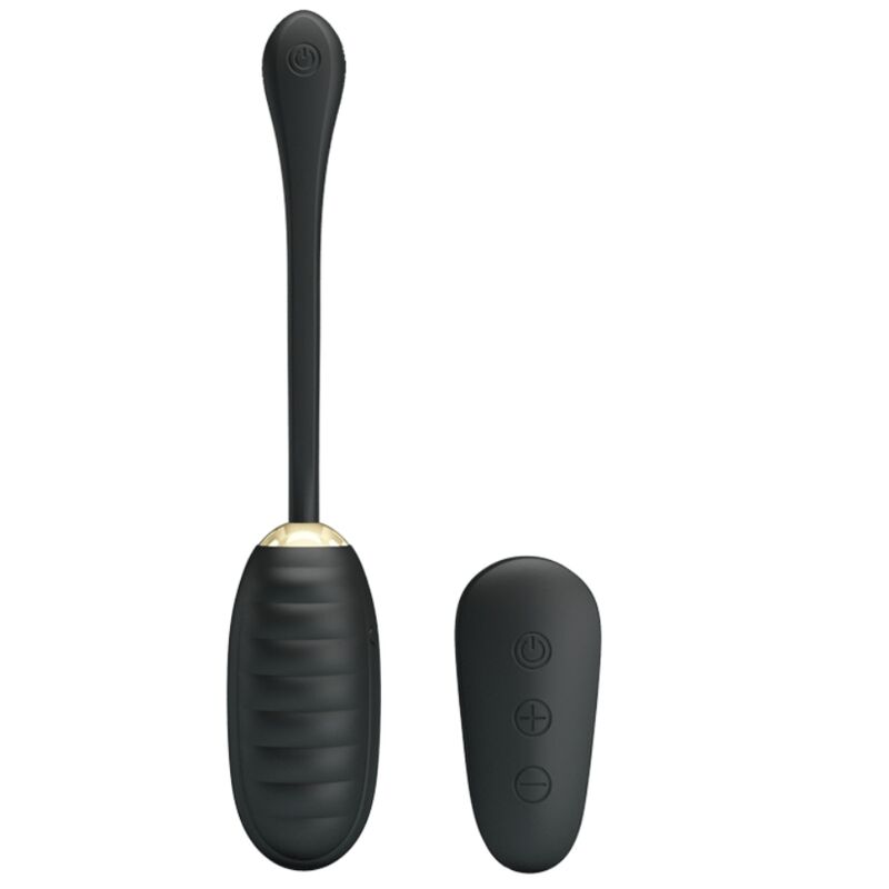 PRETTY LOVE - DOREEN LUXURY VIBRATING EGG RECHARGEABLE BLACK REMOTE CONTROL