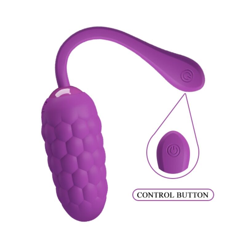 PRETTY LOVE - RECHARGEABLE PURPLE MARINE TEXTURED VIBRATING EGG