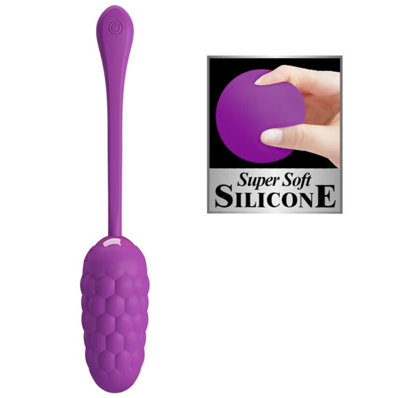 PRETTY LOVE - RECHARGEABLE PURPLE MARINE TEXTURED VIBRATING EGG