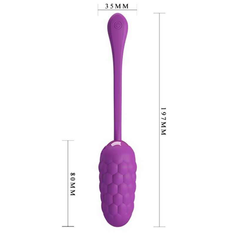 PRETTY LOVE - RECHARGEABLE PURPLE MARINE TEXTURED VIBRATING EGG