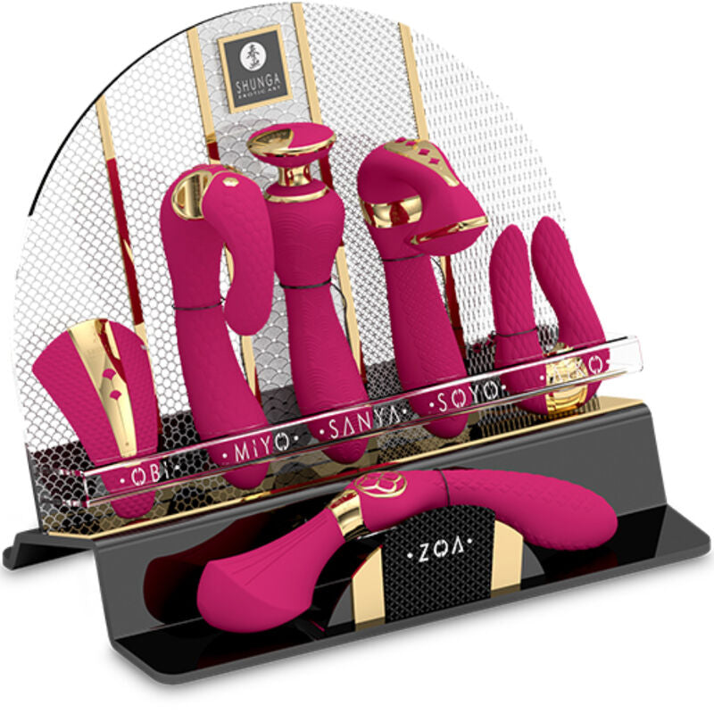 SHUNGA - DISPLAY STAND FOR 6 FUCHSIA INTIMATE MASSAGERS