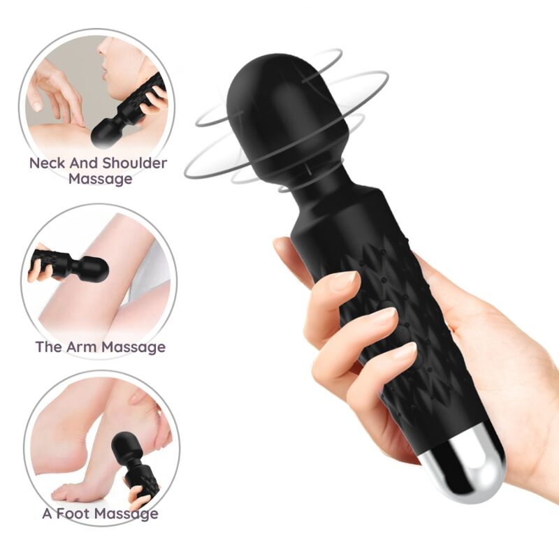 ARMONY - POSTMAN MASSAGER & VIBRATOR FLEXIBLE HEAD BLACK