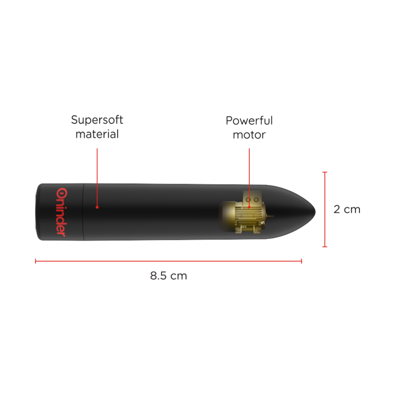 ONINDER - BERLIN VIBRATING BULLET BLACK - FREE APP
