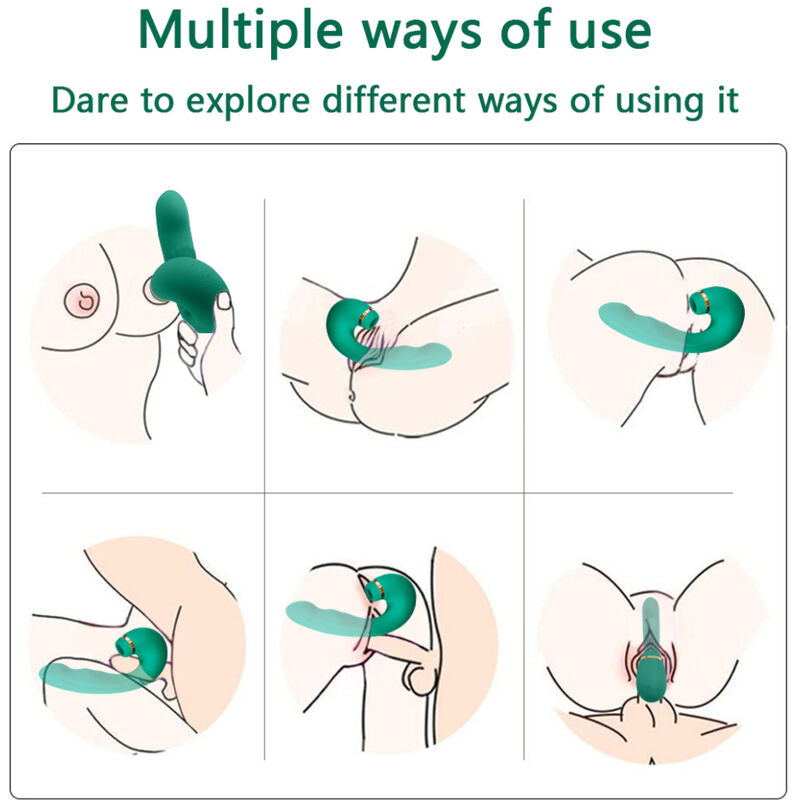 ARMONY - FLEXIBLE GREEN VIBRATOR & SUCTION CUP