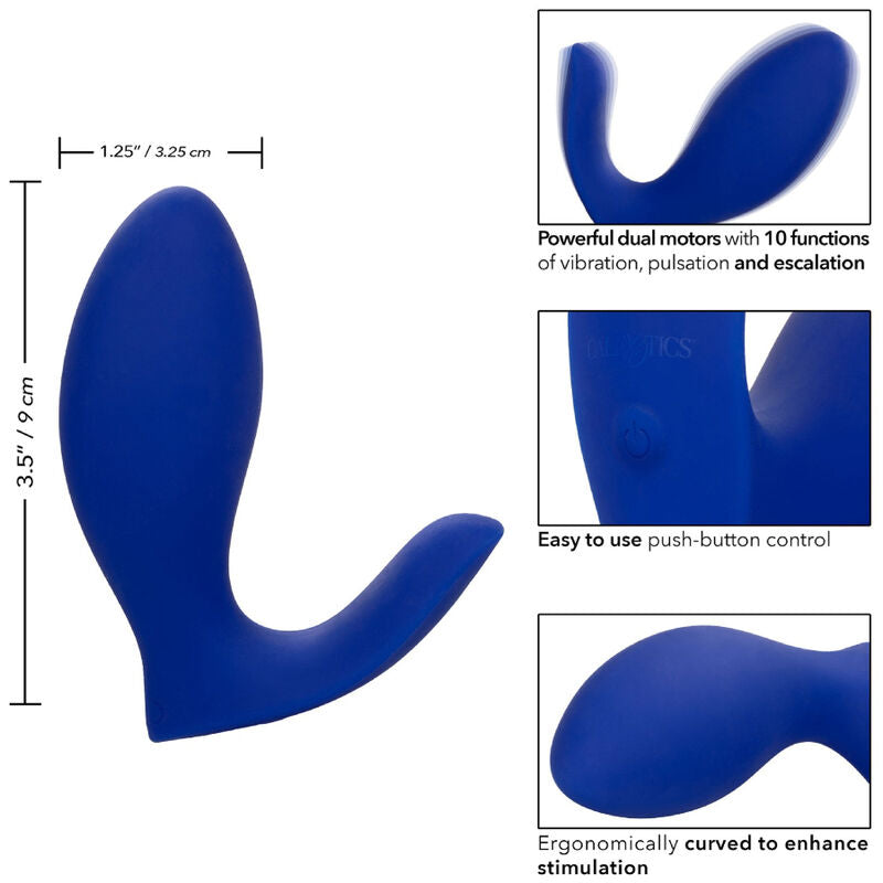 CALEXOTICS - ADMIRAL RIMMING BLUE PROSTATE STIMULATOR & VIBRATOR