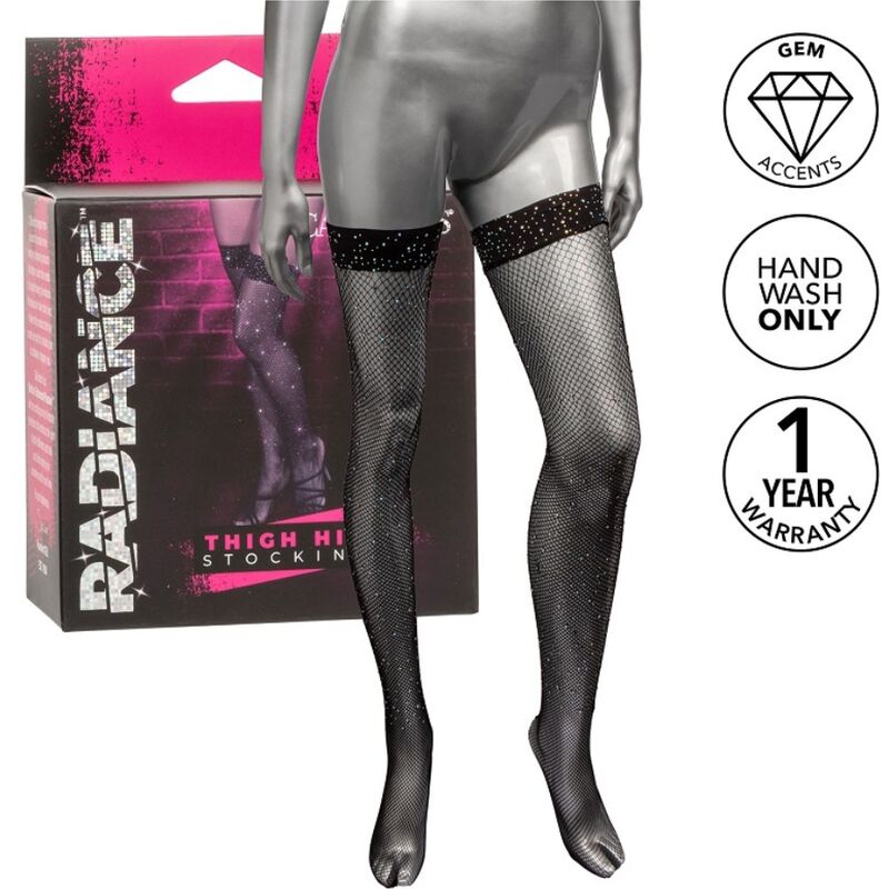 CALEXOTICS - RADIANCE THIGH-HIGH STOCKINGS WITH RHINESTONE