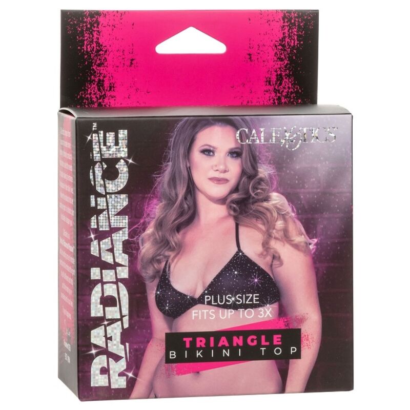 CALEXOTICS - RADIANCE RHINESTONE TRIANGLE BIKINI TOP PLUS SIZE