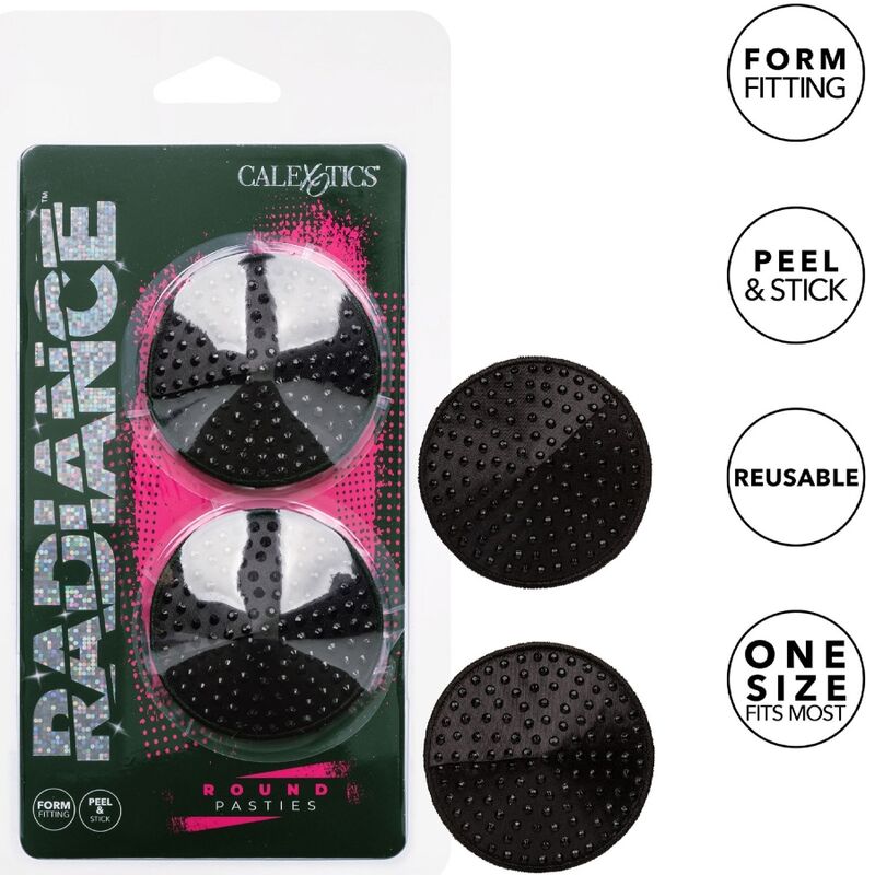 CALEXOTICS - RADIANCE JEWEL NIPPLE COVERS ROUND SHAPE