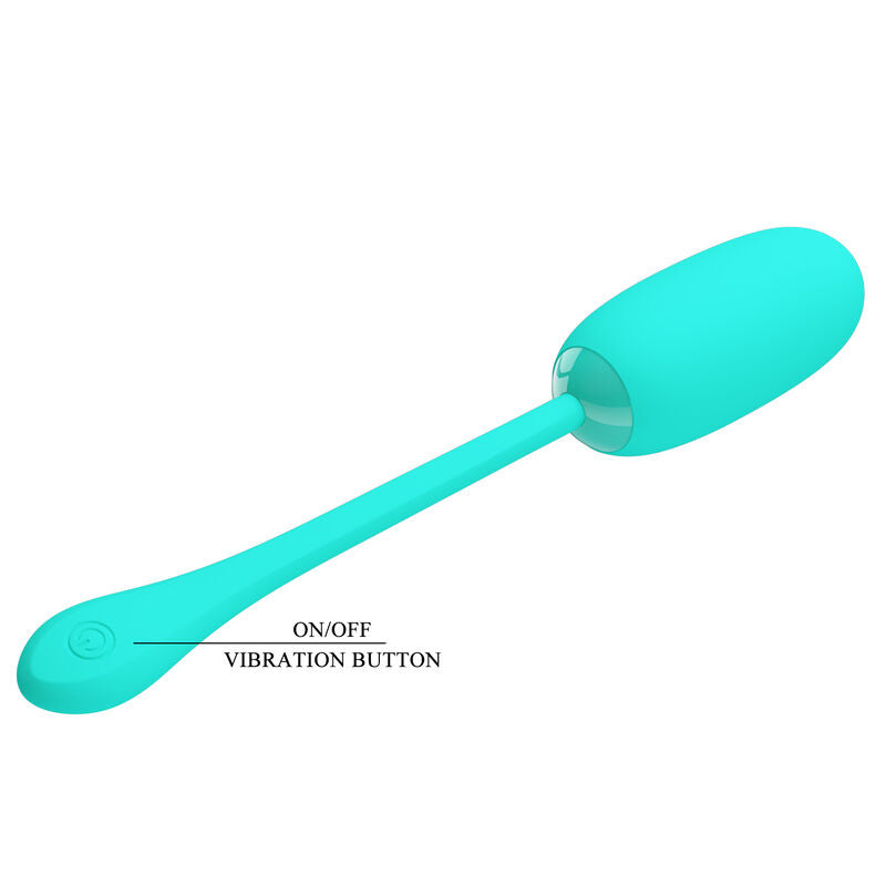 PRETTY LOVE - JULIUS WATERPROOF & RECHARGEABLE VIBRATING EGG AQUA GREEN