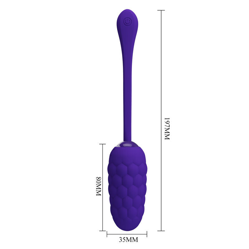 PRETTY LOVE - LILAC RECHARGEABLE MARINE TEXTURED VIBRATING EGG