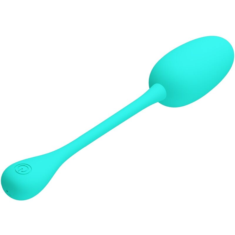 PRETTY LOVE - KNUCKER RECHARGEABLE VIBRATING EGG AQUA GREEN