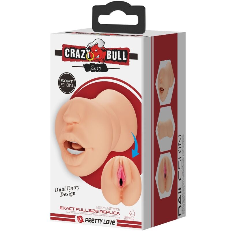 CRAZY BULL - ZOEY DOUBLE ENTRY VAGINA-SHAPED MASTUBATOR