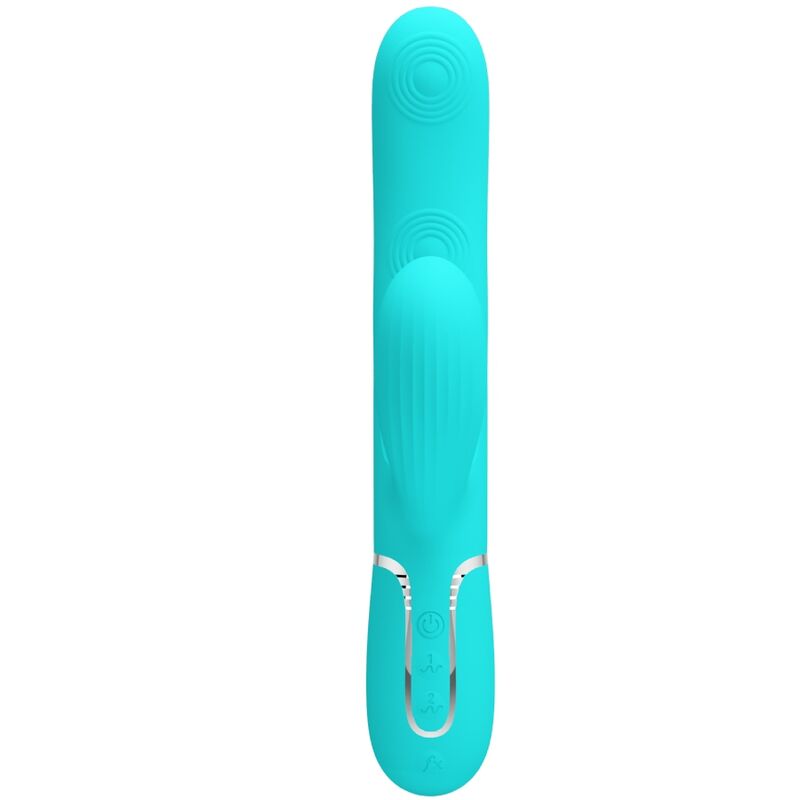 PRETTY LOVE - PERLITA 3-IN-1 MULTIFUNCTIONAL G-SPOT VIBRATOR AQUA GREEN