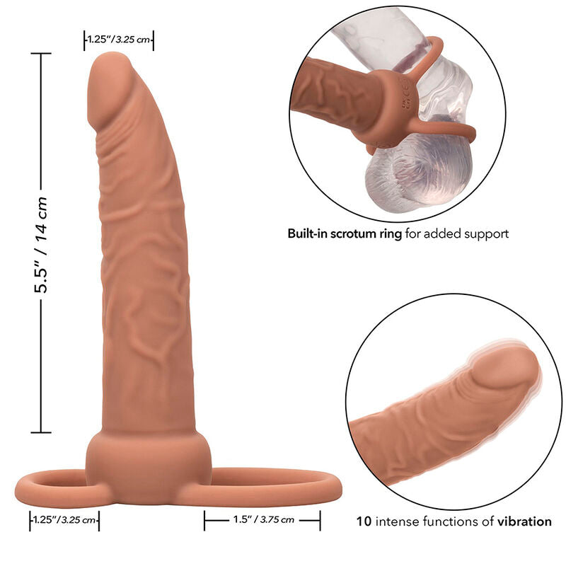 CALEXOTICS - PERFORMANCE MAXX DOUBLE RECHARGEABLE PENETRATOR FOR DARK SKIN