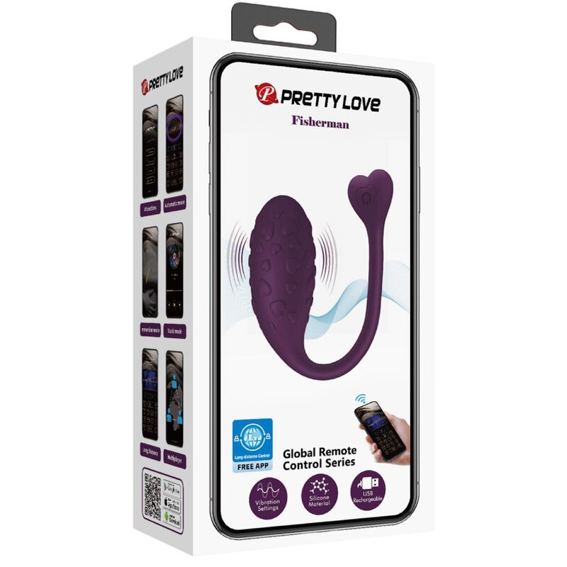PRETTY LOVE - FISHERMAN APP-CONTROLLED LILAC VIBRATING EGG