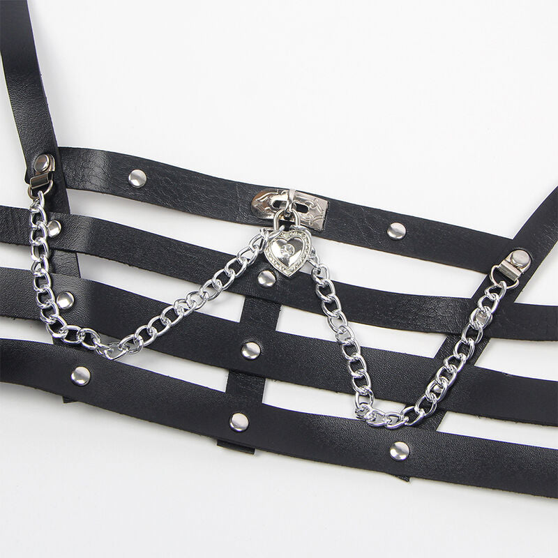 SUBBLIME - CORSET SHAPED HARNESS WITH CHAIN DETAILS ONE SIZE