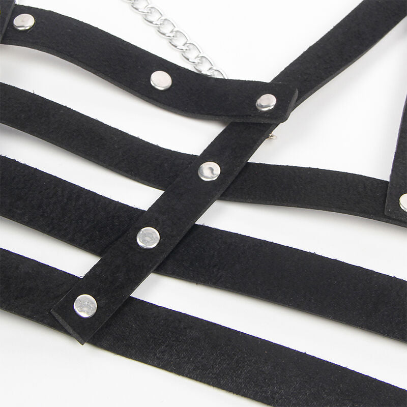 SUBBLIME - CORSET SHAPED HARNESS WITH CHAIN DETAILS ONE SIZE