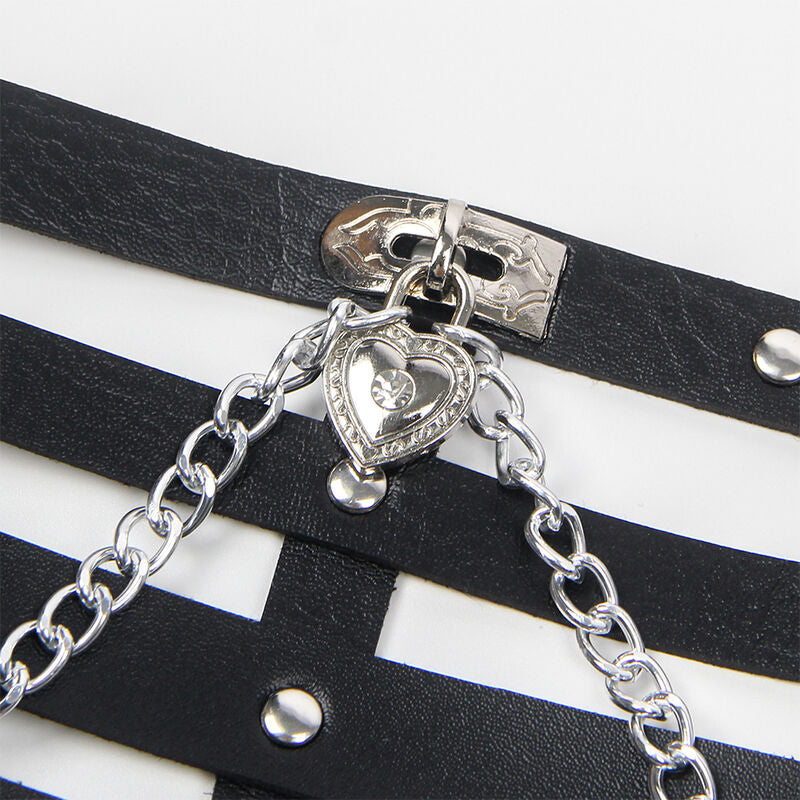 SUBBLIME - CORSET SHAPED HARNESS WITH CHAIN DETAILS ONE SIZE