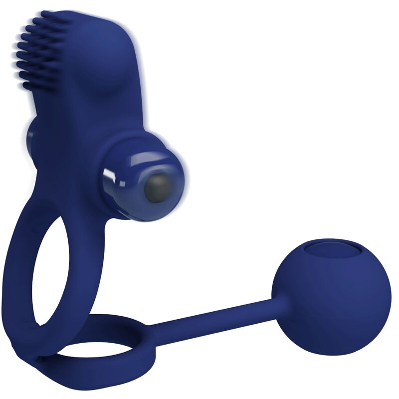 PRETTY LOVE - REMINGTON DOUBLE VIBRATING RING WITH BLUE PLUG
