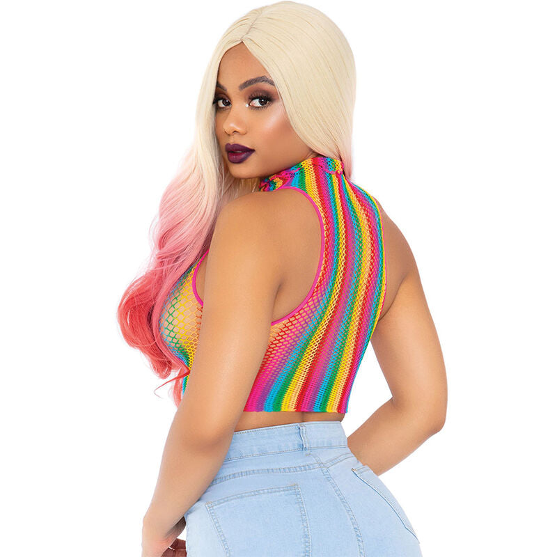 LEG AVENUE - MULTICOLOR FISHNET TOP