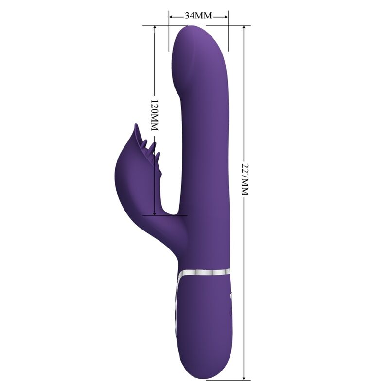 PRETTY LOVE - ZALIN 4-IN-1 PURPLE RABBIT PEARL VIBRATOR