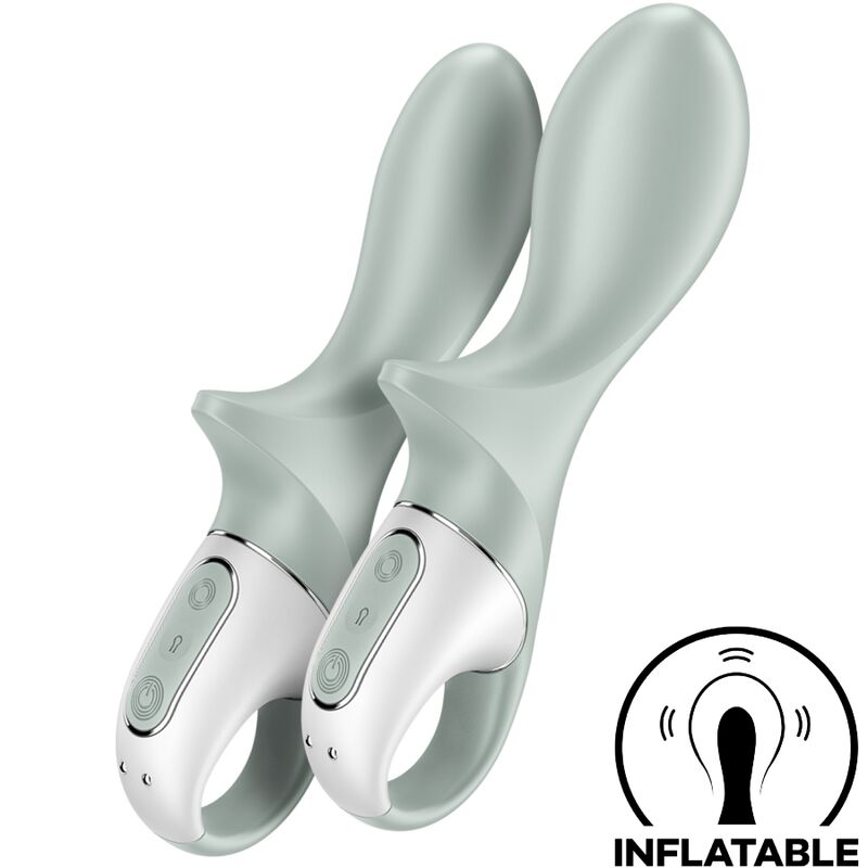 SATISFYER - AIR PUMP BOOTY 3 INFLATABLE ANAL VIBRATOR GREEN GREY