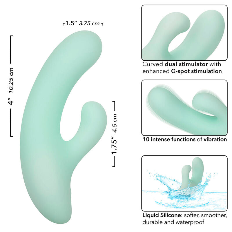 CALEXOTICS - PACIFICA FIJI VIBRATOR AND G-SPOT STIMULATOR 10 AQUA VIBRATIONS