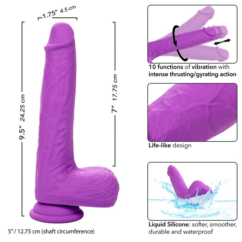 CALEXOTICS - STUDS RECHARGEABLE AND ROTATING VIBRATOR 10 VIBRATIONS VIOLET